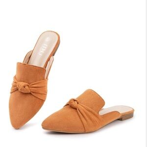 Musshoe Women's Tan Suede Mules
